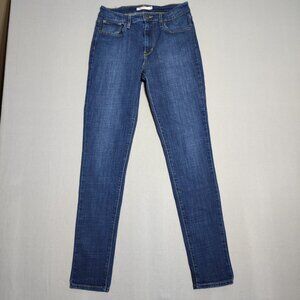 Levi's 721 jeans women's size W29/L32 ink blue colour high-rise skinny denim